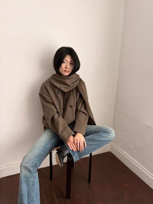 MARE MOHE東大門直郵女士新品熱賣人氣時尚休閑短款大衣MARE MOHE短款大衣