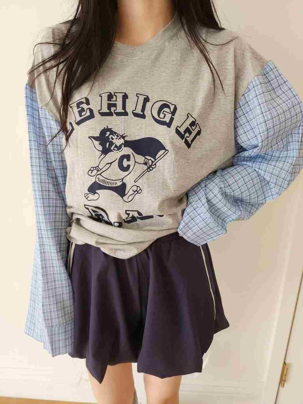 LAYERING東大門直郵㊣女士新款推薦熱賣休閑時尚26春夏長袖T恤LAYERING長袖T恤