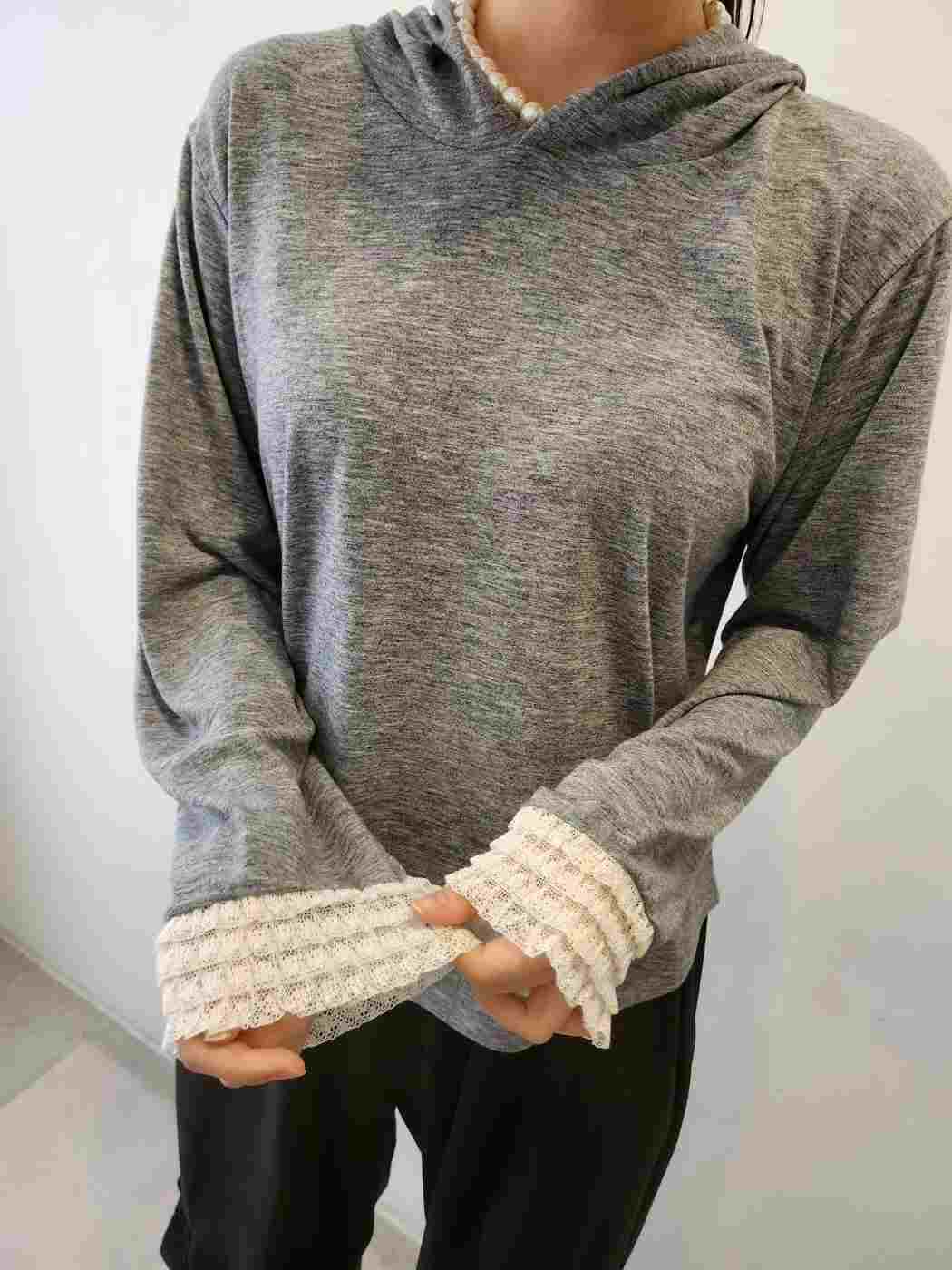 LAYERING韓國代購㊣女裝新款26春夏職業真品休閑長袖T恤兜帽LAYERING長袖T恤