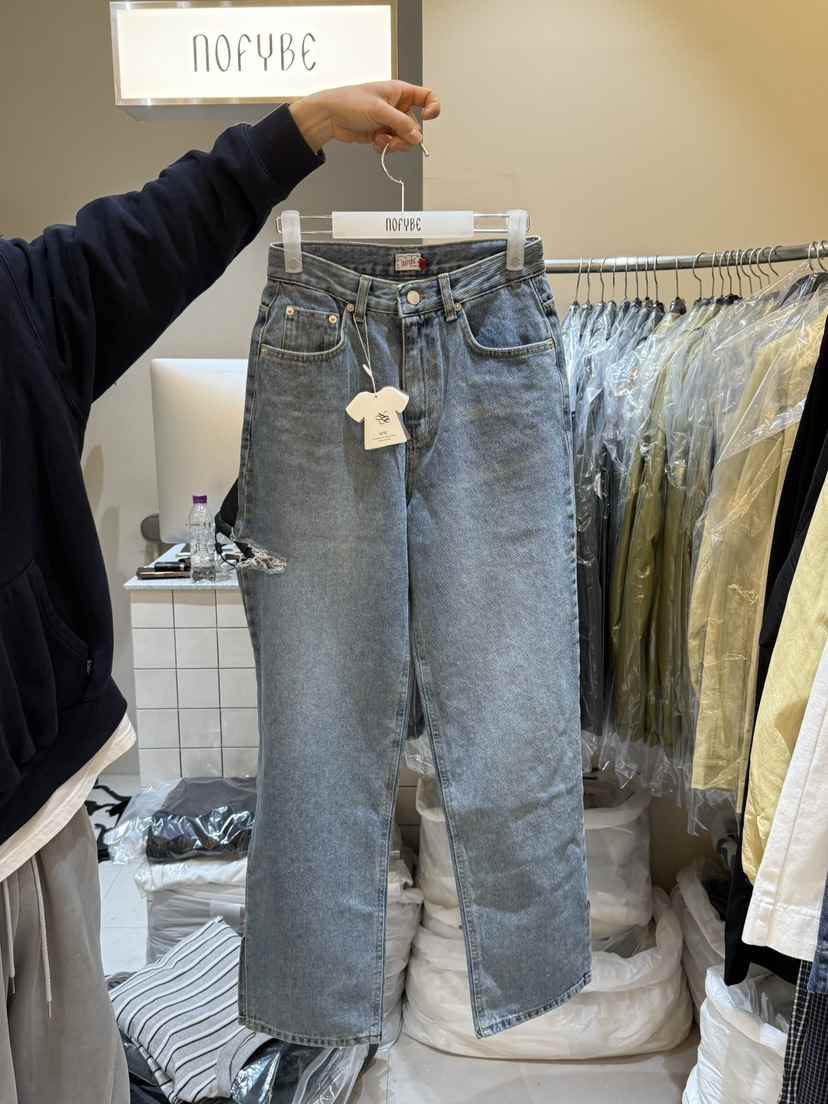 NOFYBE韓國直郵㊣女士新品休閑人氣職業26春夏牛仔褲春款復古NOFYBE牛仔褲