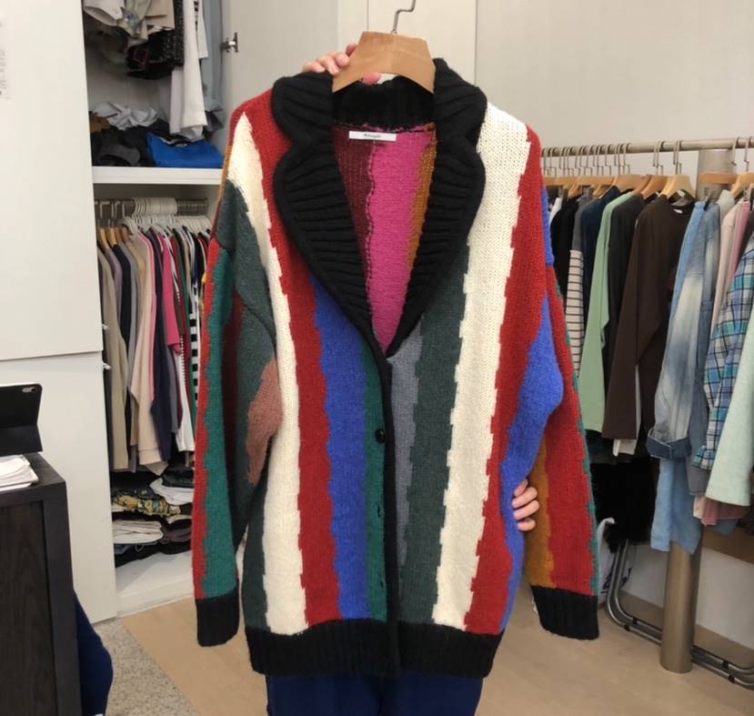 DOHWAJI韓國代購㊣女裝新品休閑真品職業針織衫馬海毛短款開衫DOHWAJI針織衫