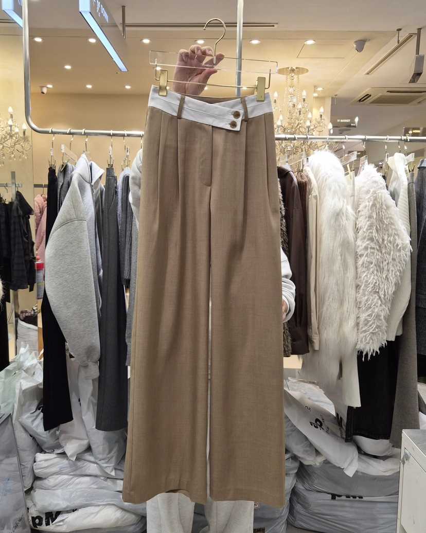 WORK SHOP㊣東大門代購女士新款職業26春夏休閑褲春款腰帶Work_shop休閑褲