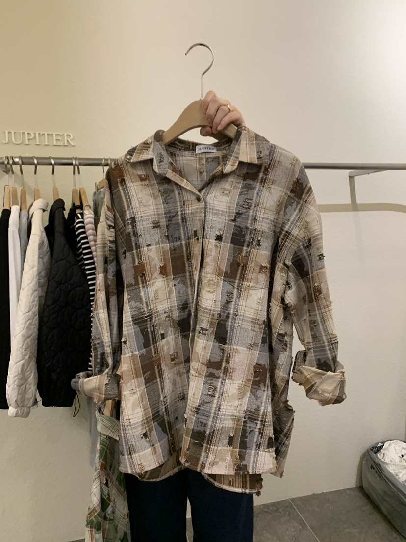 JUPITER㊣東大門實拍女士新品人氣熱賣職業襯衫蕾絲衫春款復古JUPITER襯衫/蕾絲衫