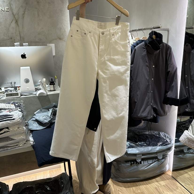 URBANE-P韓國代購㊣女裝新款熱賣休閑職業休閑褲直筒牛仔春款URBANE-P休閑褲