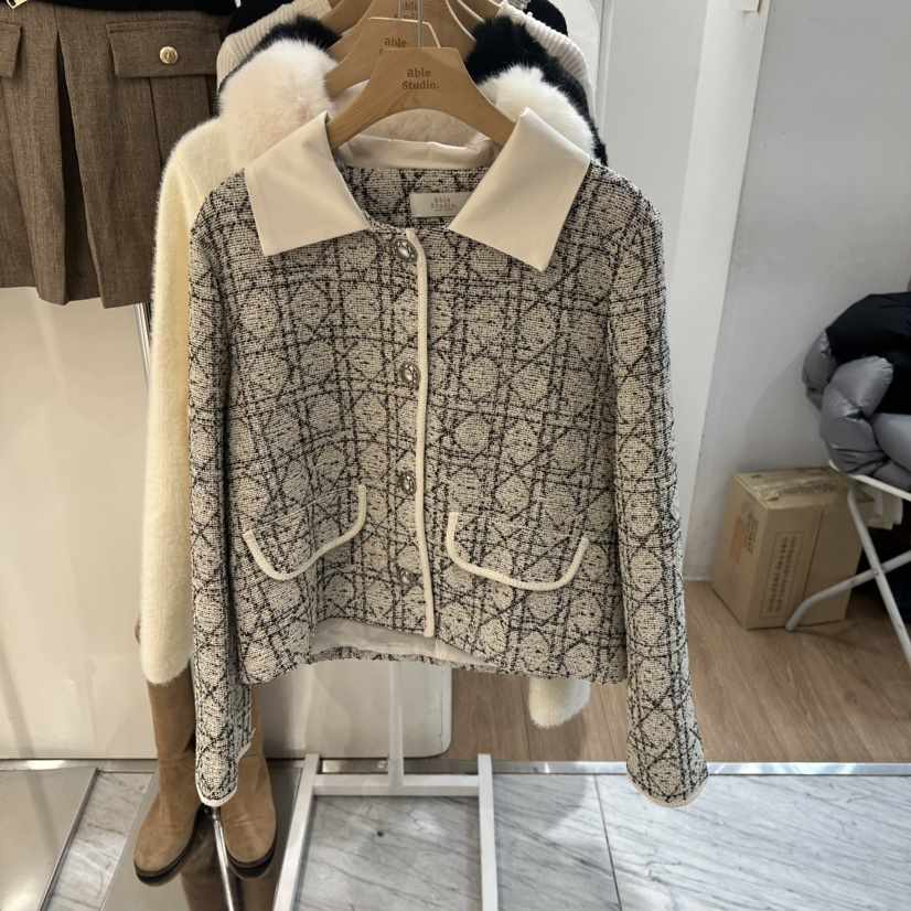 ABLESTUDIO韓國直郵女裝新品職業熱賣25秋冬時尚夾克春款ABLESTUDIO夾克