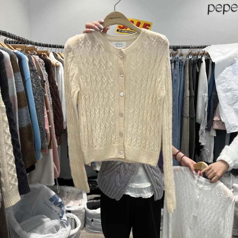 ALMOND PEPE東大門代購女裝新款職業人氣熱賣針織衫開衫ALMOND PEPE針織衫