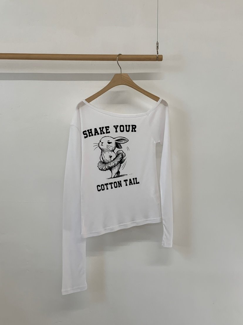 MORE THAN-P東大門代購女裝新品25秋冬長袖T恤兔子春款MORE THAN長袖T恤