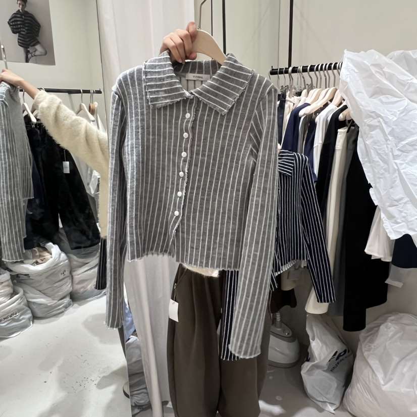 YUNBAL東大門直郵女裝新品職業時尚人氣推薦熱賣長袖T恤開衫YUNBAL長袖T恤