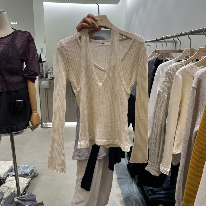 PART3東大門直郵女士新款職業休閑人氣推薦針織衫假兩件春款Part.3針織衫