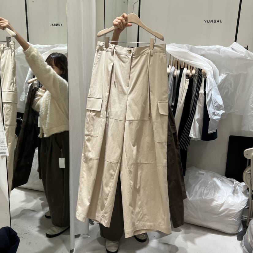 YUNBAL東大門實拍女裝新品推薦職業25秋冬時尚休閑褲工裝褲YUNBAL休閑褲