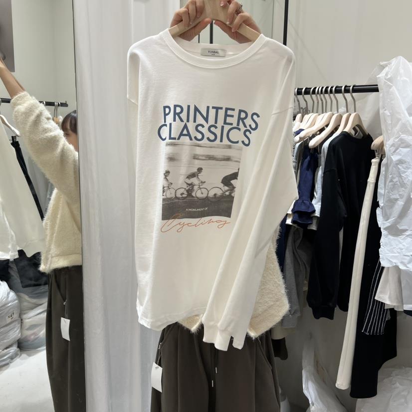 YUNBAL東大門實拍女裝新款時尚熱賣25秋冬推薦長袖T恤春款YUNBAL長袖T恤