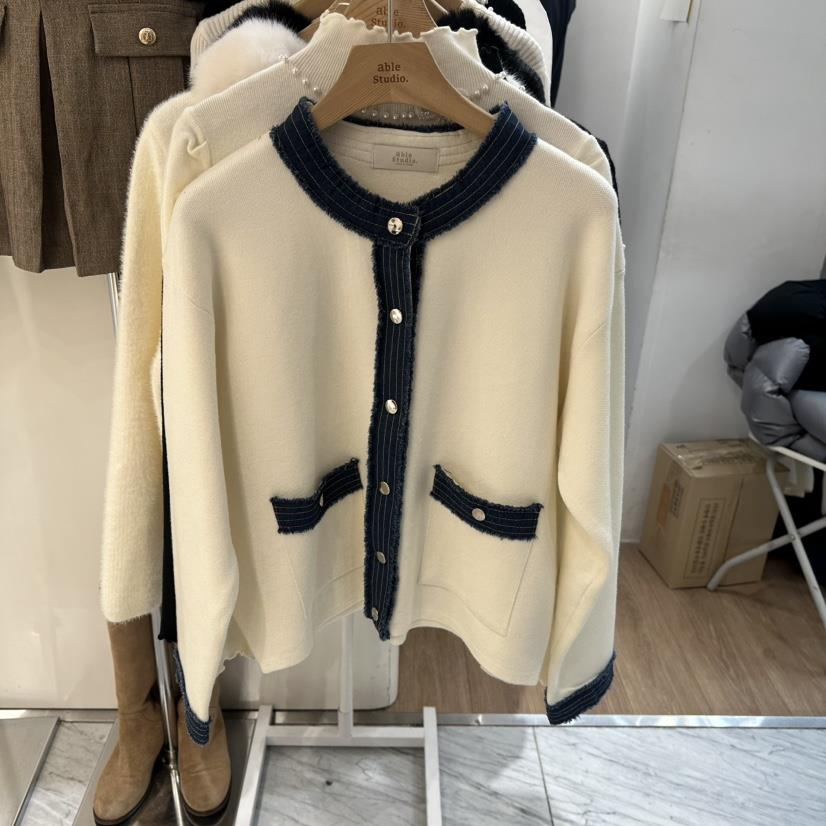 ABLESTUDIO東大門實拍女士新品職業推薦熱賣25秋冬針織衫春款ABLESTUDIO針織衫