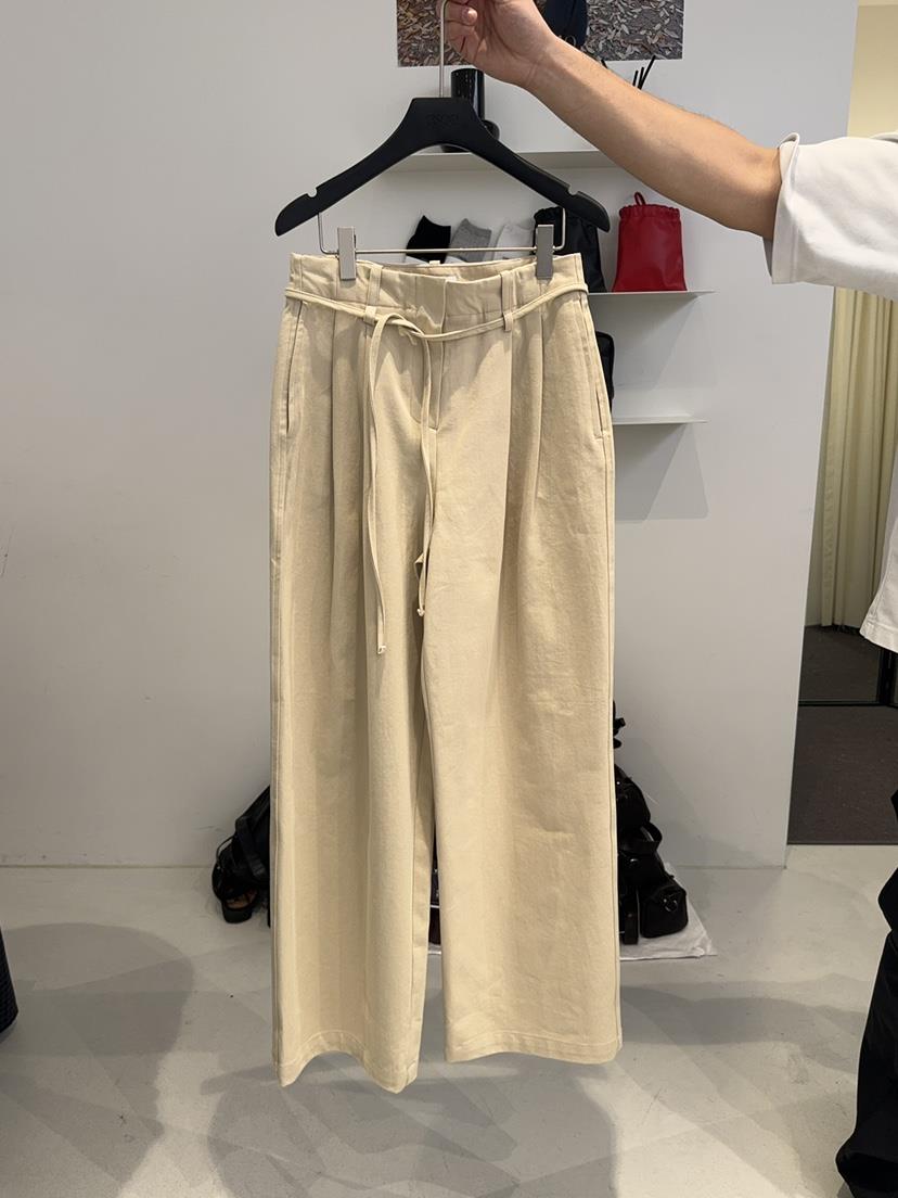 OSOO韓國直郵㊣女裝新款推薦時尚熱賣休閑褲含腰繩系腰帶春款OSOO休閑褲
