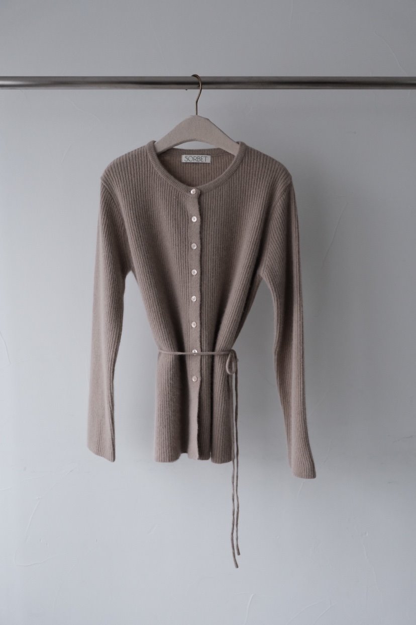 SORBET/FLAT WHITE東大門直郵㊣女裝新品人氣針織衫羊毛衫含腰繩SORBET/FLAT WHITE針織衫