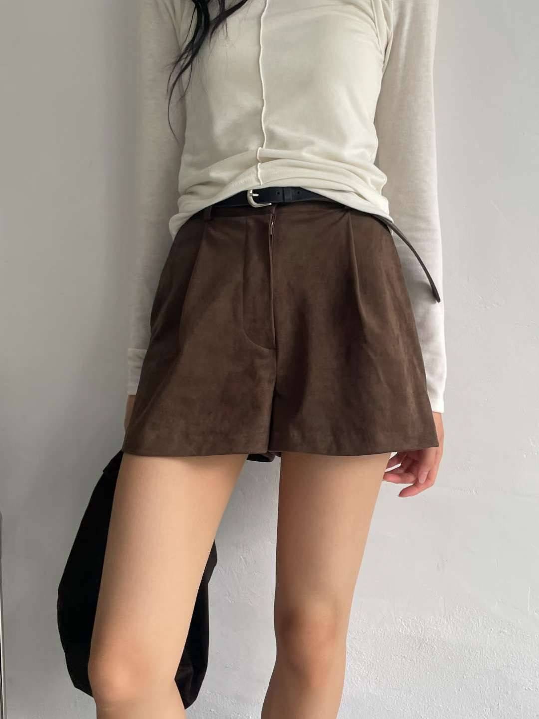 AWESOME-ot韓國代購㊣女士新款熱賣26春夏休閑短褲不含腰帶AWESOME-ot短褲