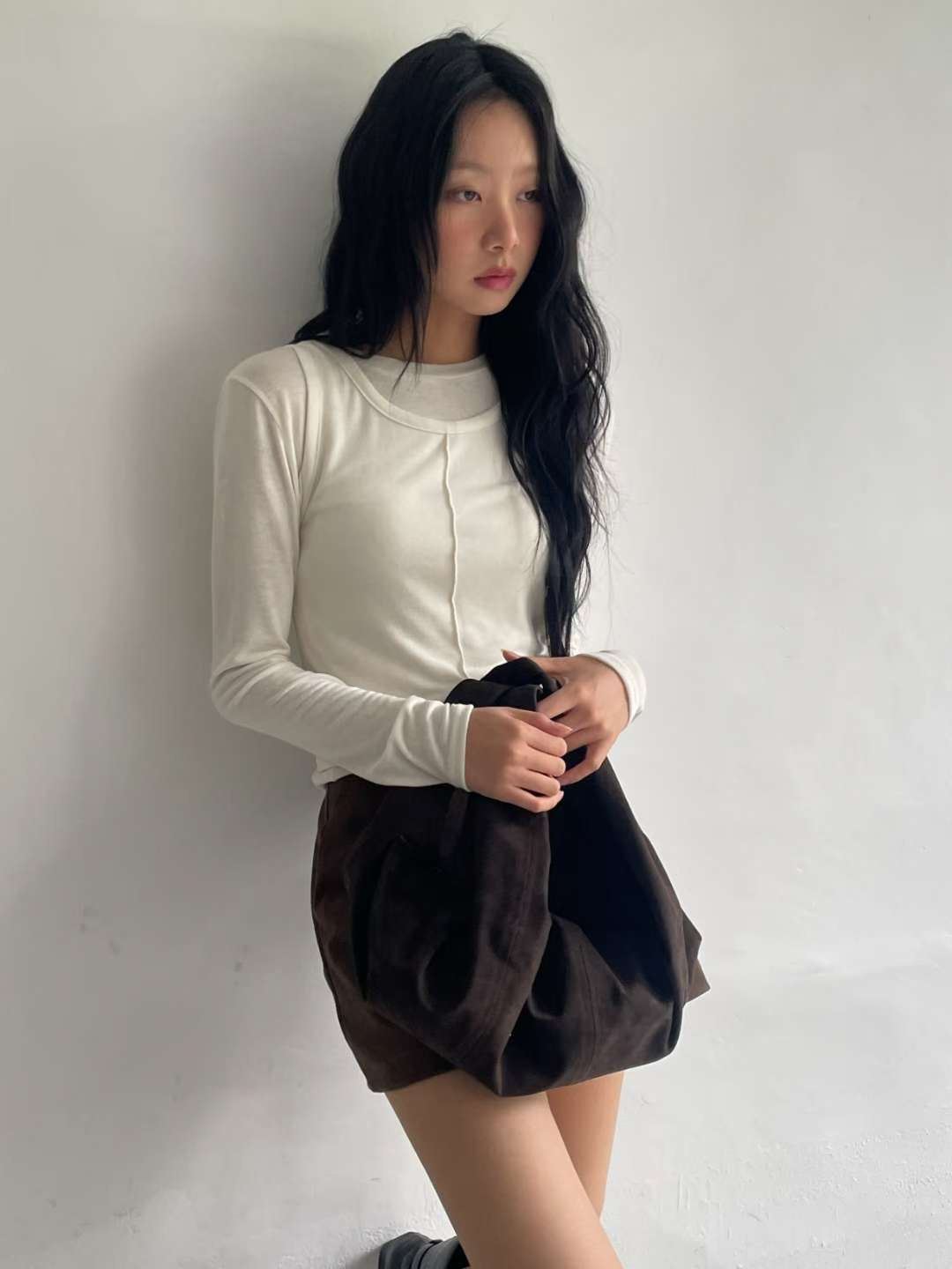 AWESOME-ot㊣東大門代購女士新款熱賣職業推薦長袖T恤兩件套AWESOME-ot長袖T恤