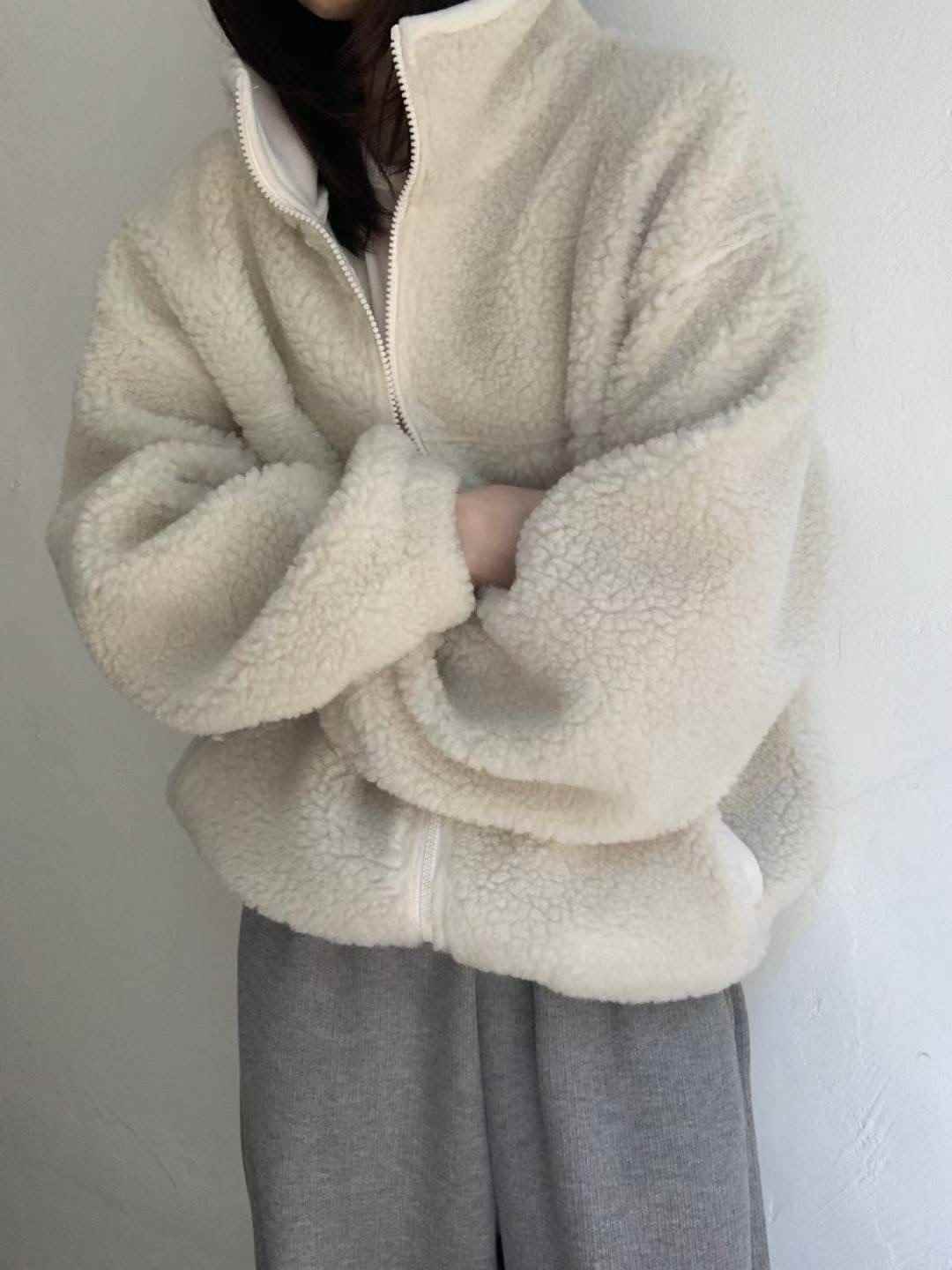 POMELO㊣東大門代購女裝新品26春夏時尚推薦真品夾克拉鏈絨POMELO夾克