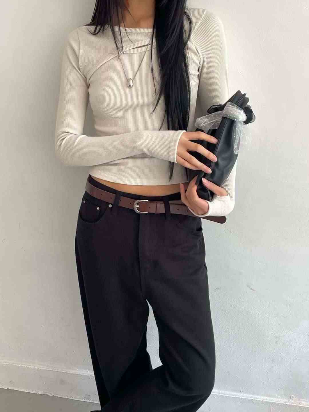 AWESOME-ot㊣東大門實拍女士新品推薦熱賣26春夏真品長袖T恤AWESOME-ot長袖T恤