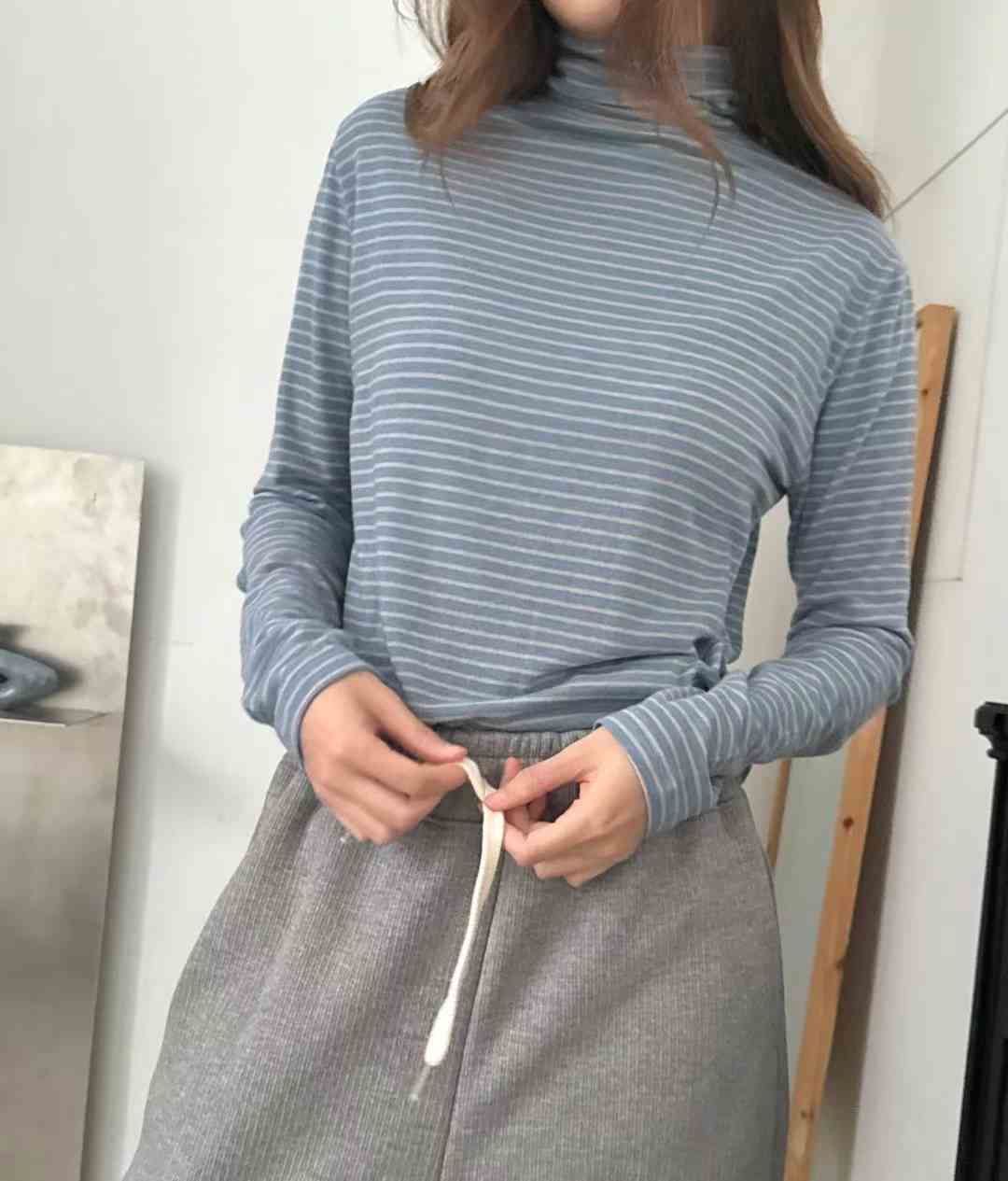 POMELO東大門直郵㊣女士新款時尚人氣26春夏真品職業長袖T恤POMELO長袖T恤