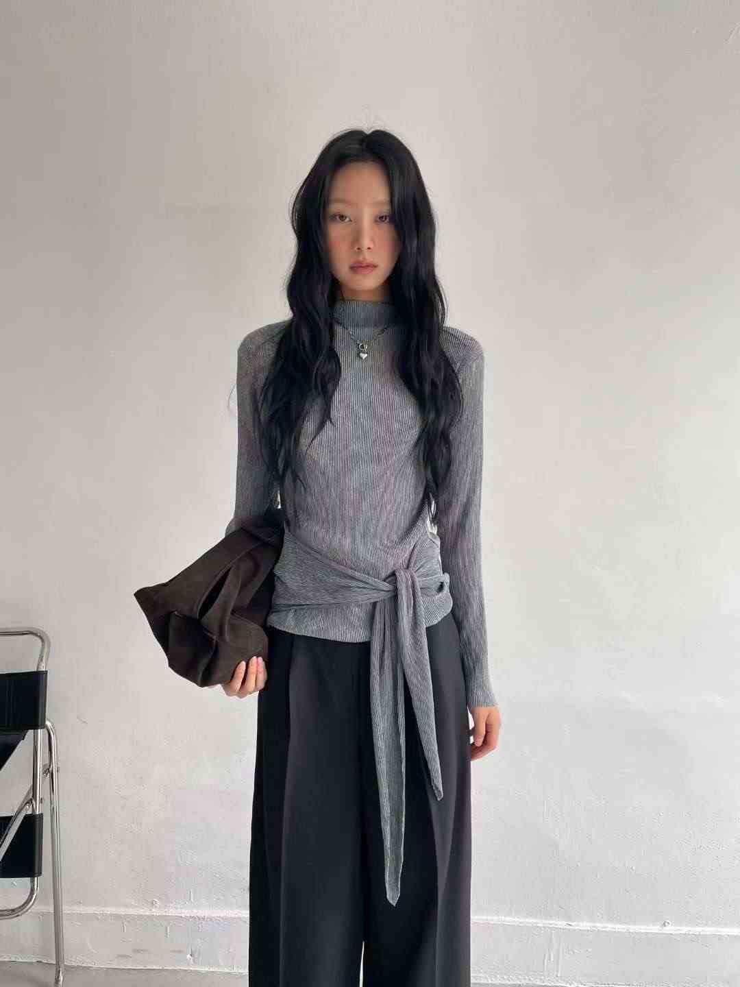 AWESOME-ot韓國代購㊣女士新款職業推薦26春夏真品長袖T恤AWESOME-ot長袖T恤