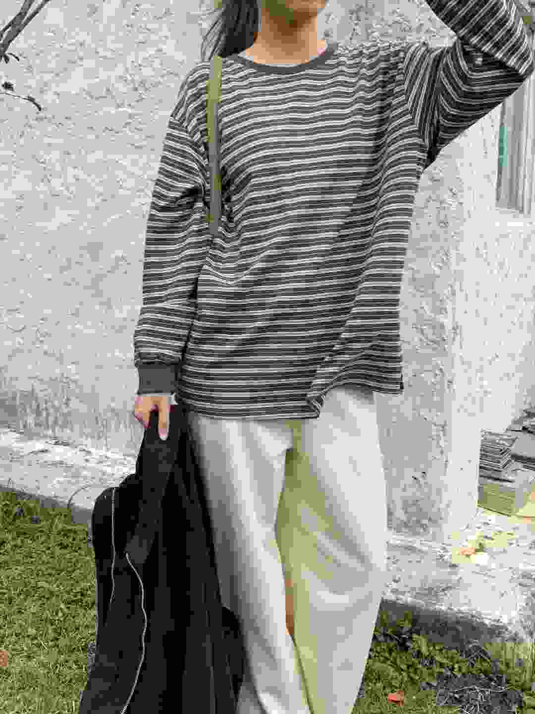 POMELO㊣東大門代購女士新品職業推薦熱賣真品26春夏長袖T恤POMELO長袖T恤