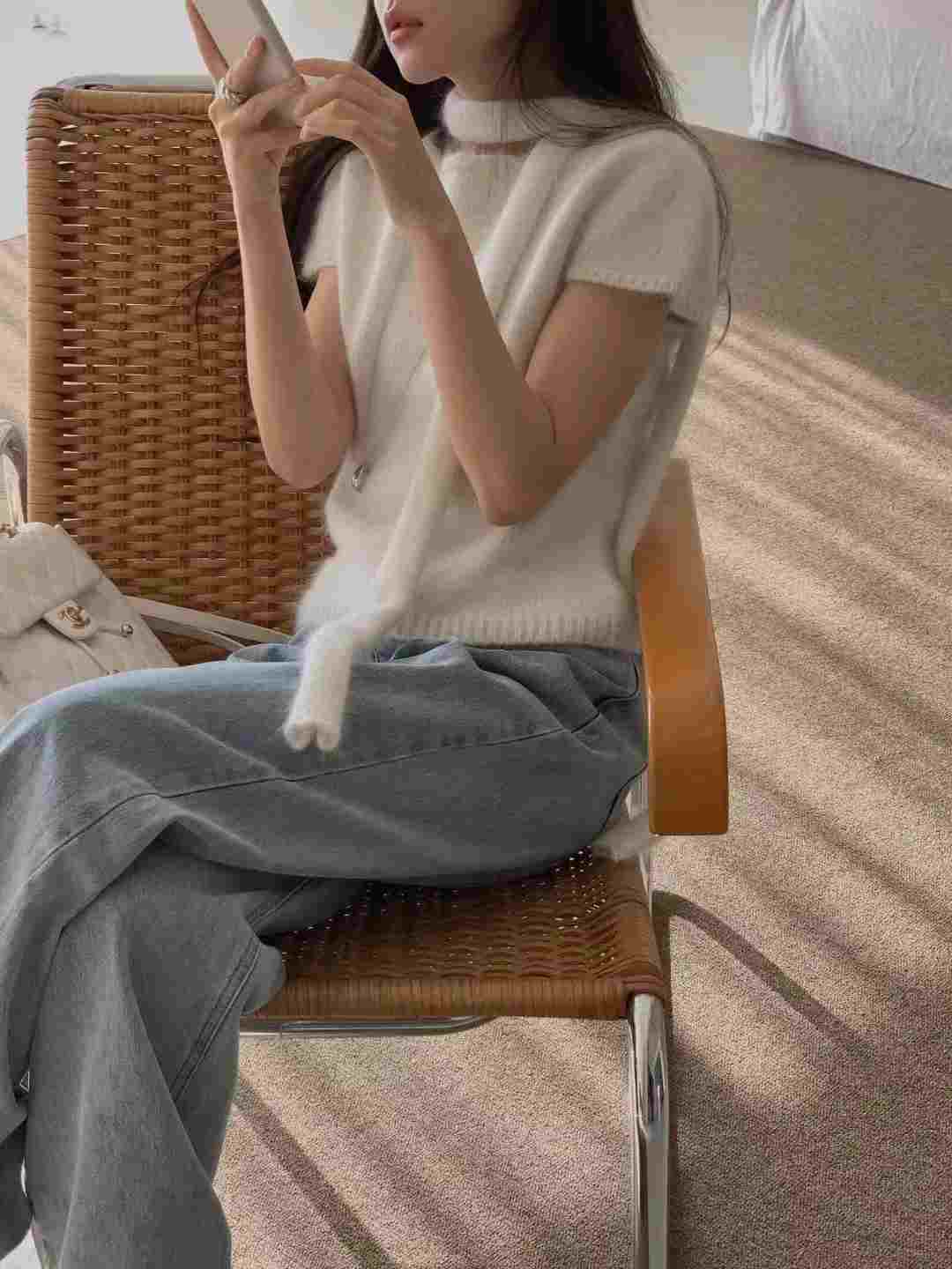 MIELLE-미엘르-OT韓國代購㊣女裝新品人氣針織衫含脖帶套裝MIELLE-미엘르-OT針織衫