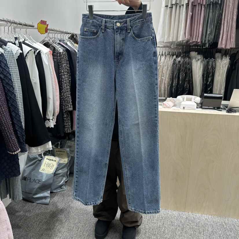 NAPKIN㊣東大門代購女裝新款職業休閑人氣時尚26春夏牛仔褲春款NAPKIN牛仔褲