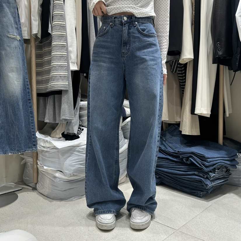 VINTAGE VIBE韓國直郵㊣女裝新款人氣休閑時尚推薦牛仔褲春款VINTAGE VIBE牛仔褲