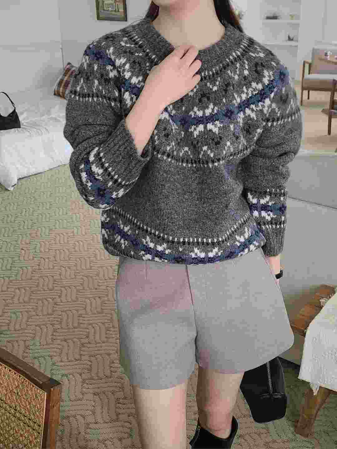 BRING東大門代購女裝新品休閑25秋冬推薦人氣熱賣職業毛衣BRING毛衣