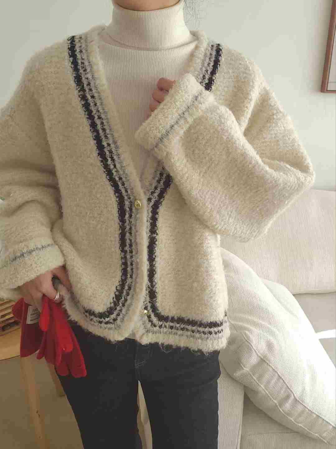 BRING韓國代購女裝新品25秋冬休閑推薦職業人氣時尚針織衫BRING針織衫