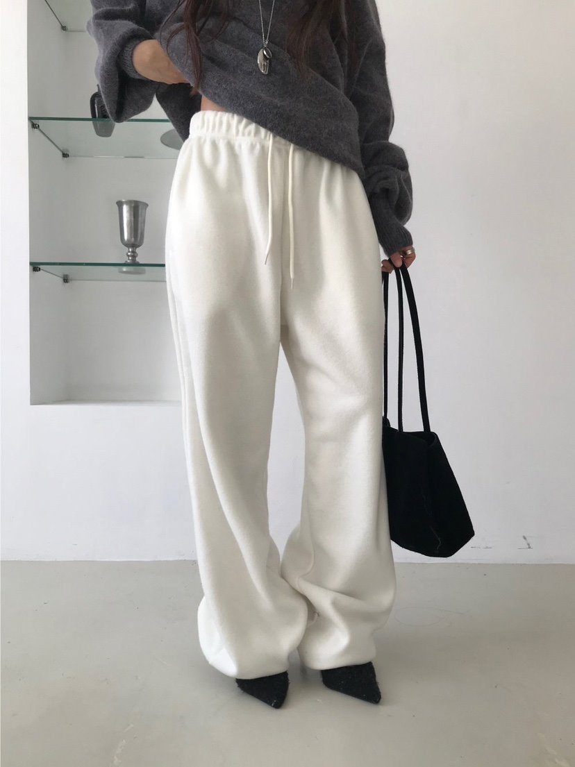 MOMENT韓國代購㊣女裝新款人氣職業時尚休閑推薦休閑褲羊毛MOMENT/RECOVER休閑褲