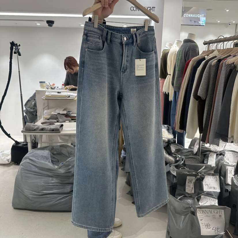 CONNAUGHT/DAILYJUD韓國代購㊣女士新款時尚真品牛仔褲加絨CONNAUGHT/DAILYJUD牛仔褲