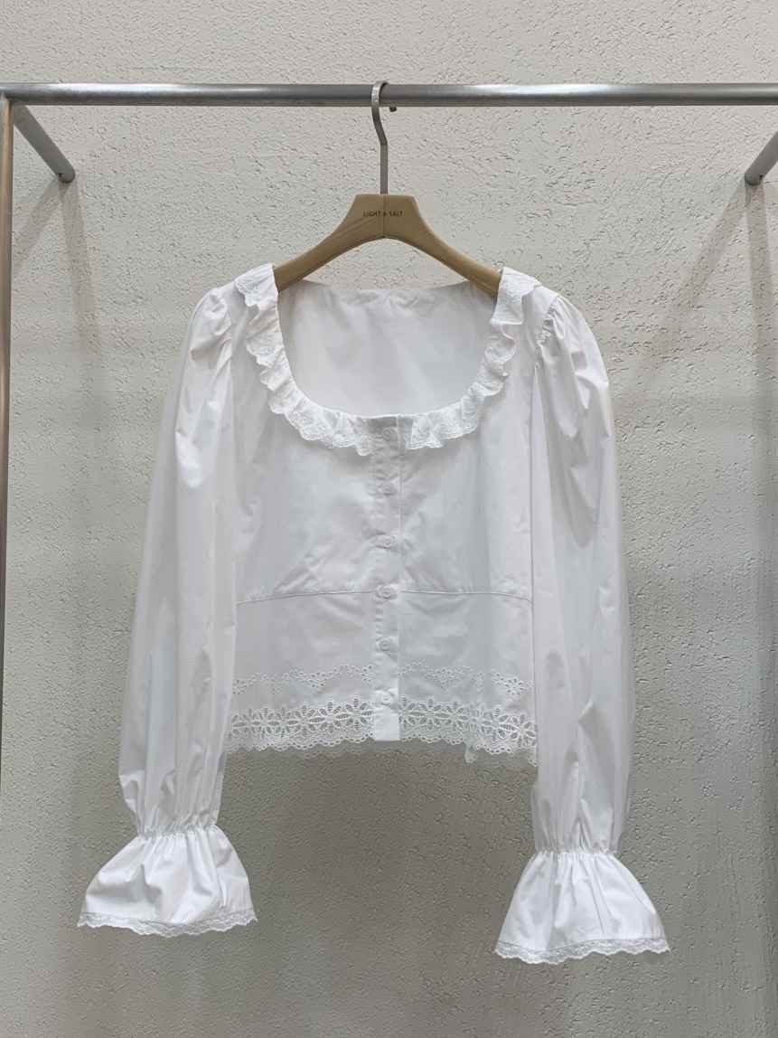 LIGHT AND SALT東大門直郵㊣女裝新款熱賣襯衫蕾絲衫春款蕾絲LIGHT AND SALT襯衫/蕾絲衫
