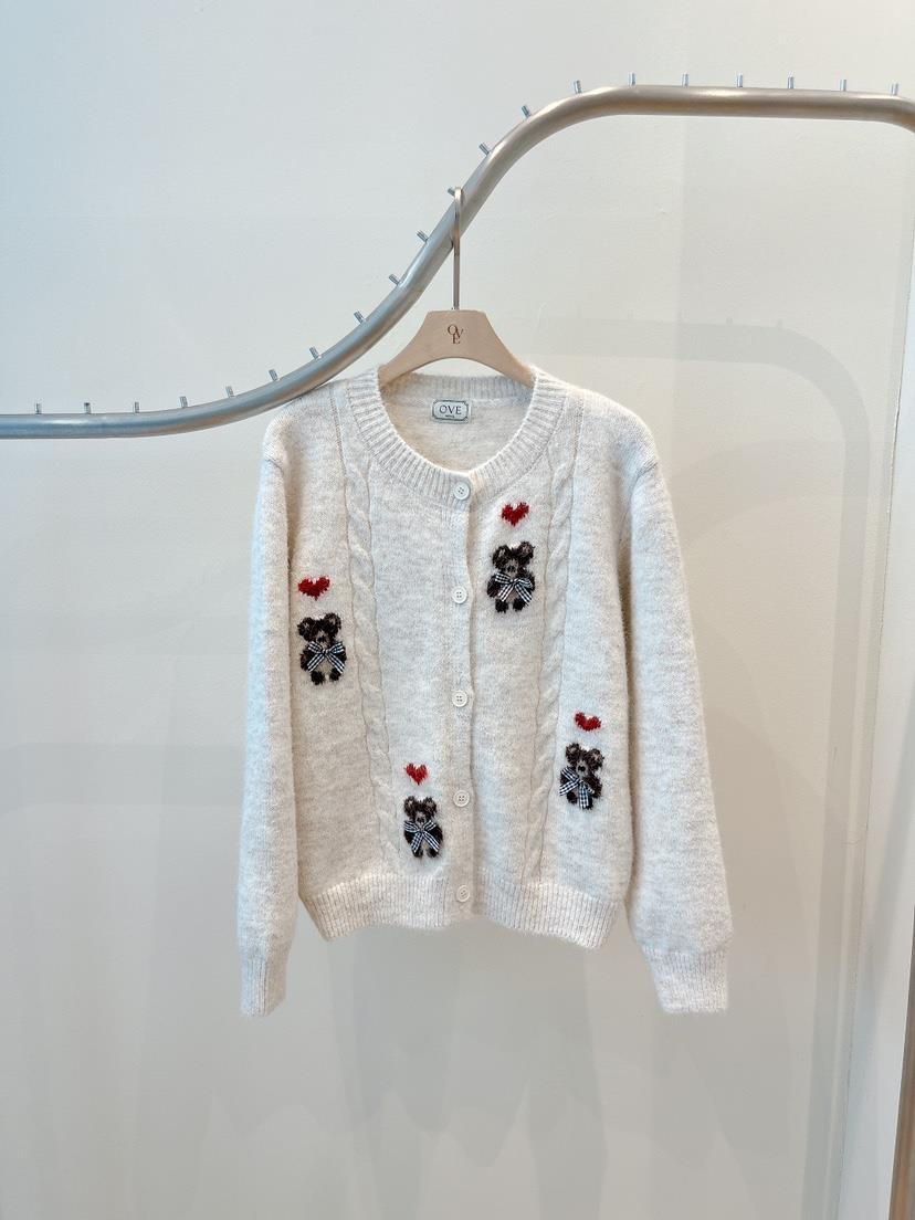 OVE東大門直郵㊣女士新款時尚26春夏真品休閑職業針織衫開衫OVE針織衫