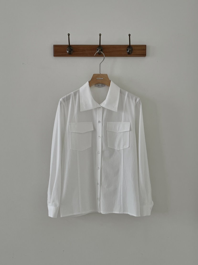 3 ANOTHER韓國代購㊣女士新款26春夏時尚襯衫蕾絲衫春款高領3 ANOTHER襯衫/蕾絲衫