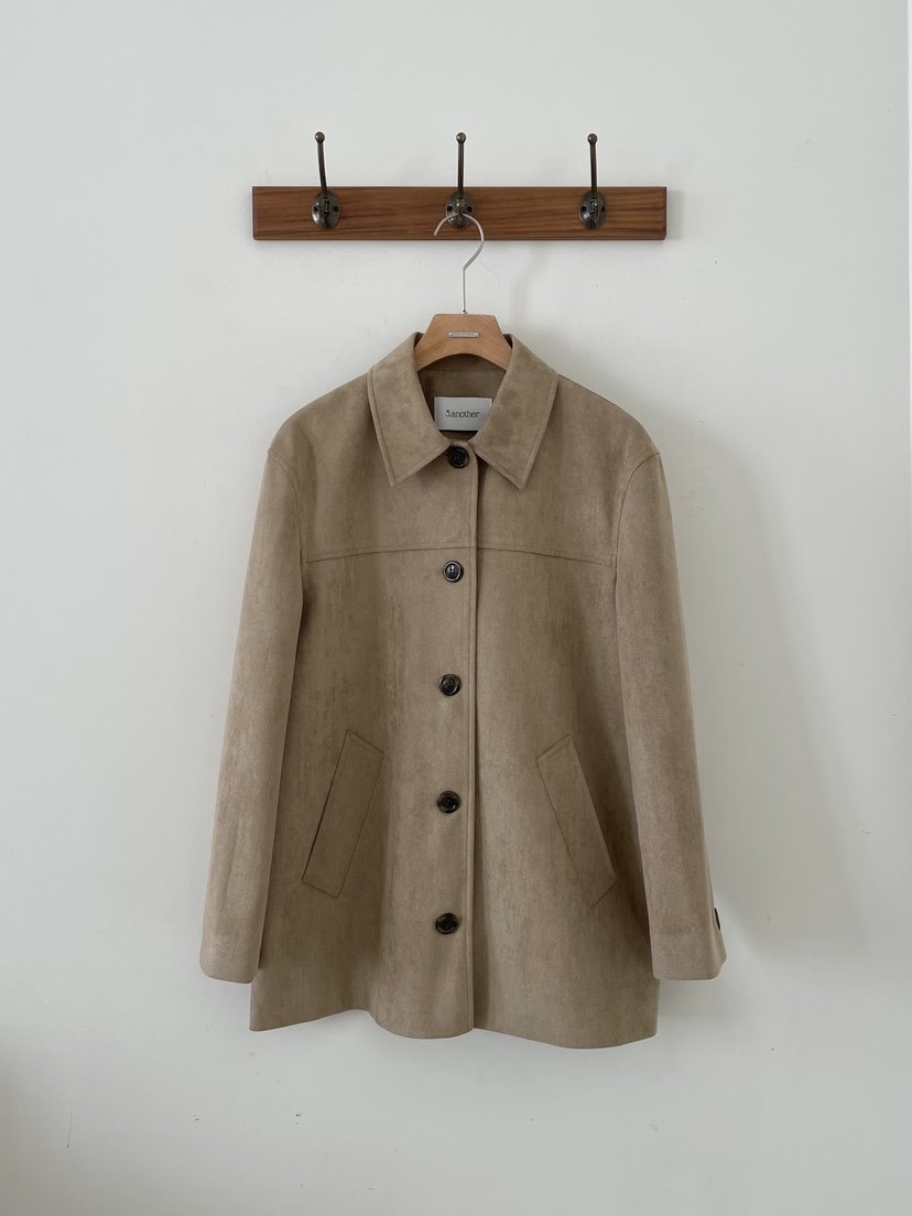 3 ANOTHER東大門直郵㊣女裝新款人氣推薦夾克絨面革春款紐扣3 ANOTHER夾克