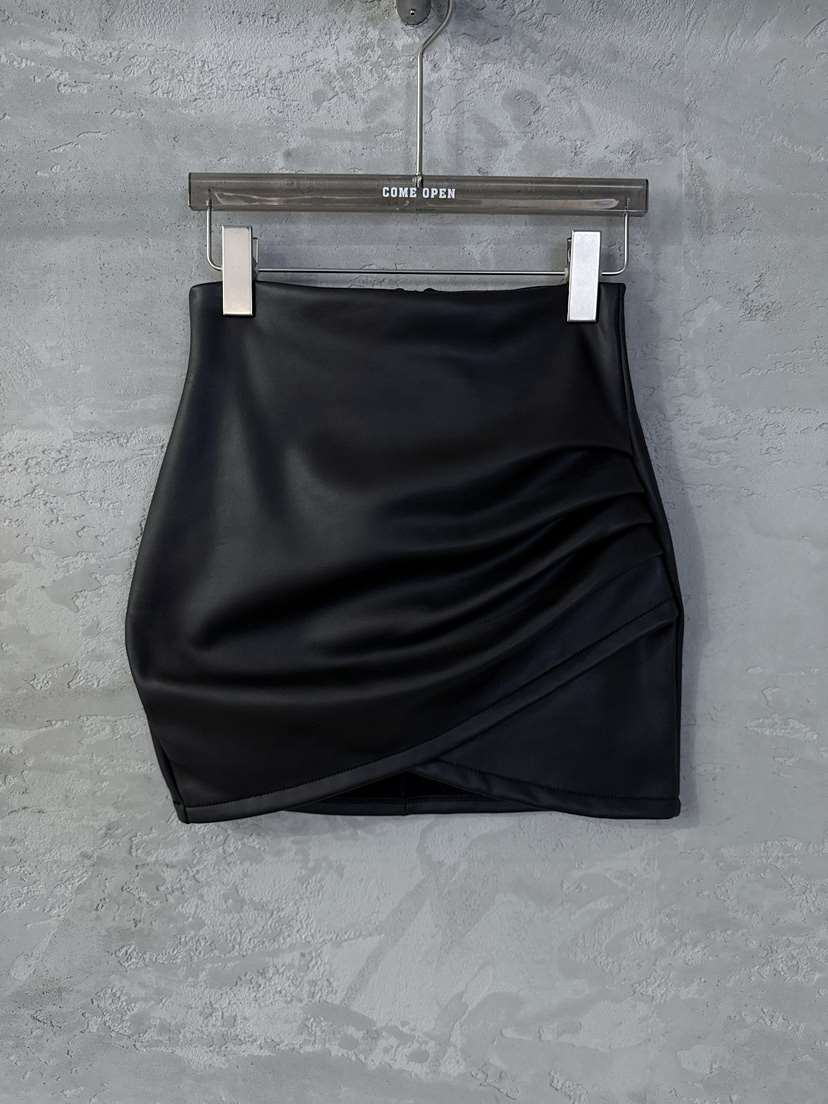 COME OPEN/HAPER㊣東大門實拍女士新品真品人氣推薦短裙皮革COME OPEN/HAPER短裙