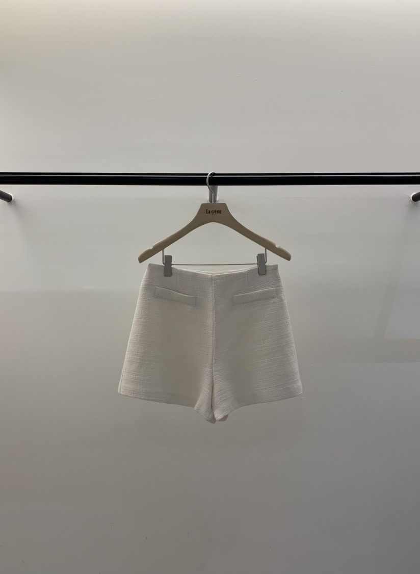 LA CREME㊣東大門代購女裝新款人氣26春夏真品推薦短褲粗花呢LA CREME短褲