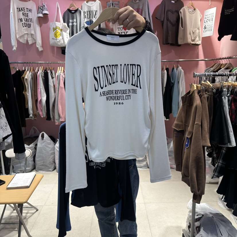 K STORY韓國直郵㊣女裝新款熱賣真品26春夏時尚長袖T恤春款K STORY長袖T恤