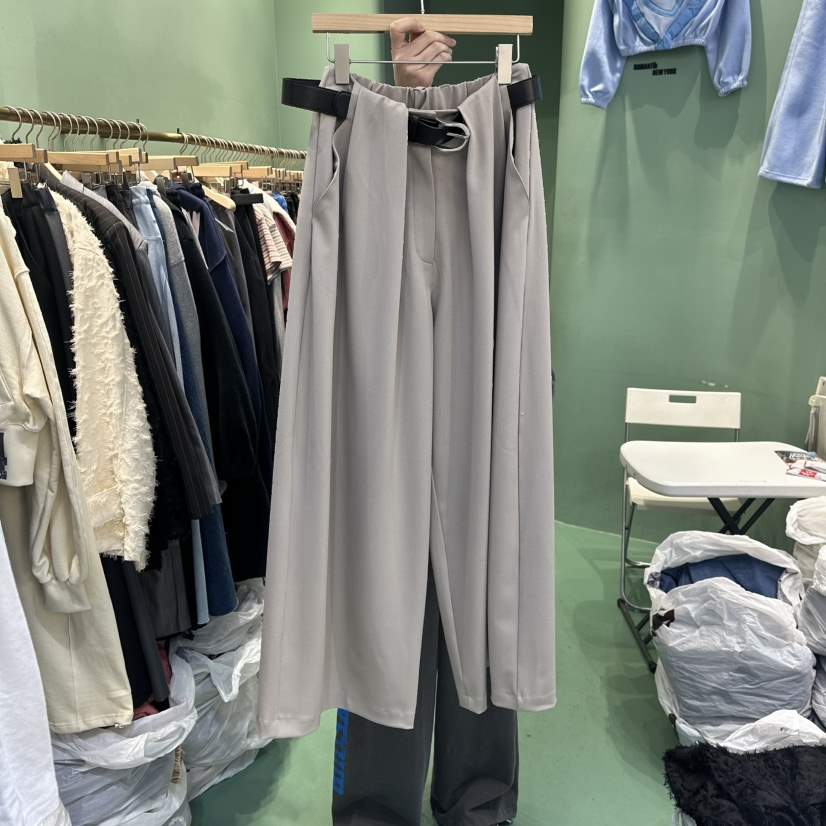 ROMANTIC NEWYORK㊣東大門代購女裝新品職業熱賣休閑褲含腰帶ROMANTIC NEWYORK休閑褲