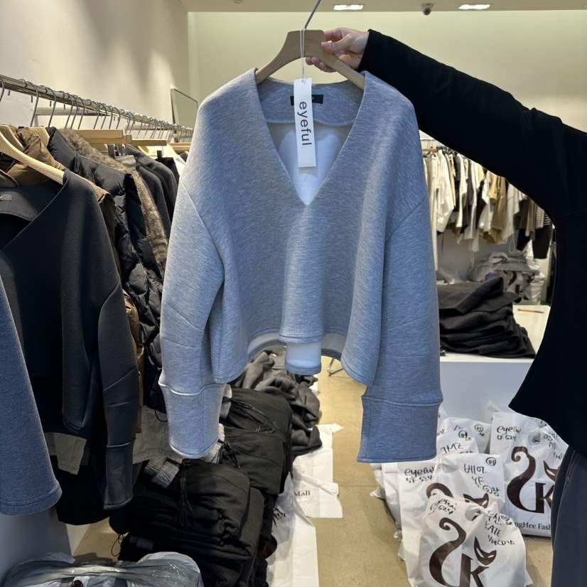 EYEFUL-Q韓國直郵㊣女士新品人氣職業推薦時尚長袖T恤春款eyeful長袖T恤