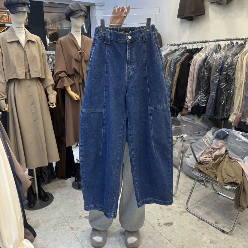 MARIGOLD韓國代購㊣女士新款職業休閑推薦26春夏牛仔褲腰帶MARIGOLD牛仔褲