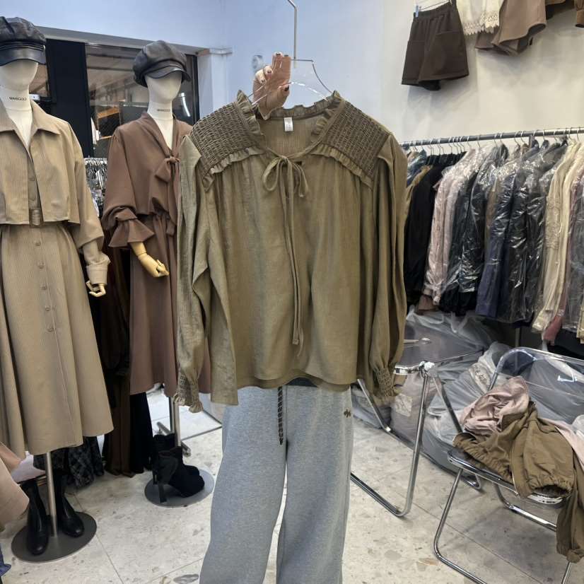 MARIGOLD韓國代購㊣女士新品26春夏真品人氣時尚襯衫蕾絲衫MARIGOLD襯衫/蕾絲衫