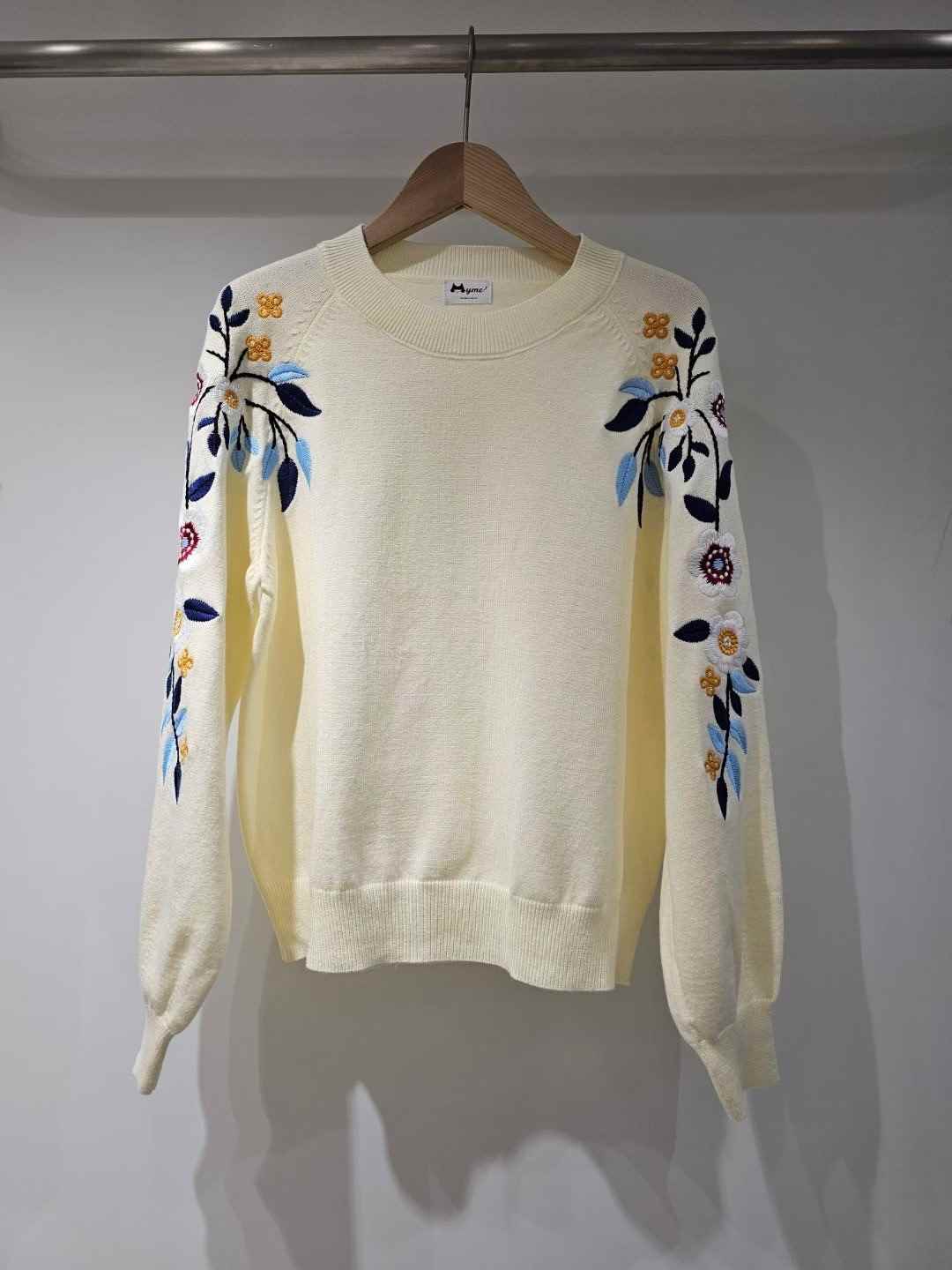 MYME(無品牌標）韓國代購㊣女裝新品職業人氣26春夏針織衫刺繡MYME(無品牌標）針織衫