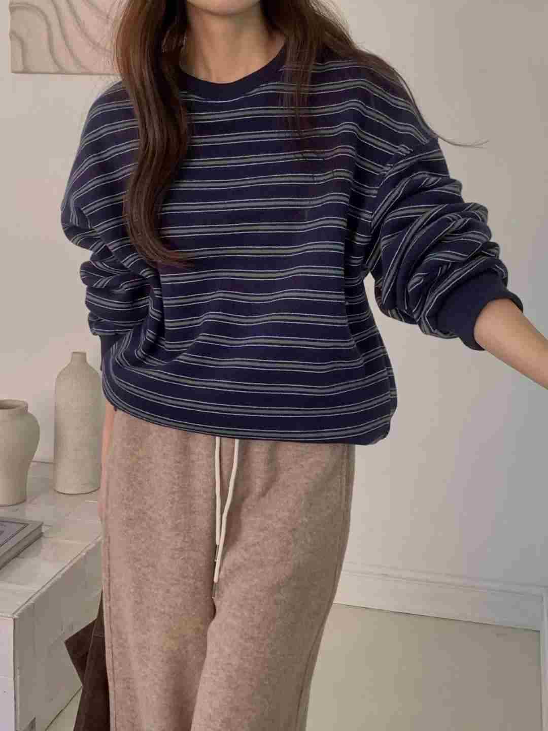 LIBRE東大門代購女士新款推薦熱賣25秋冬人氣時尚長袖T恤HAY KNOCK長袖T恤