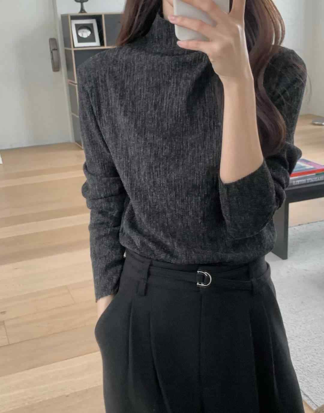 LIBRE東大門直郵女士新品職業休閑熱賣人氣25秋冬長袖T恤HAY KNOCK長袖T恤