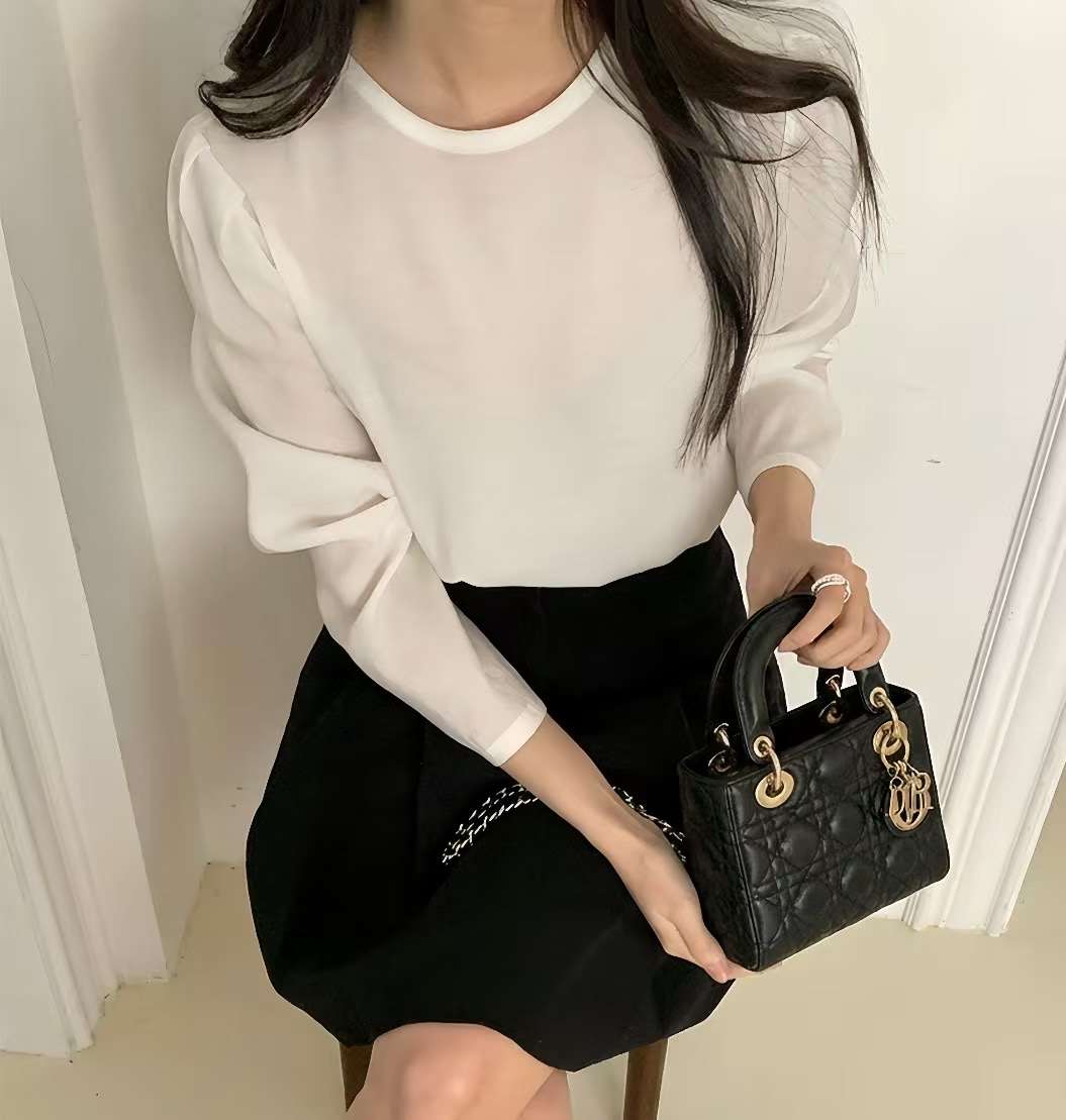 VIVIANLEE東大門實拍女裝新品休閑人氣25秋冬熱賣襯衫蕾絲衫VIVIANLEE襯衫/蕾絲衫