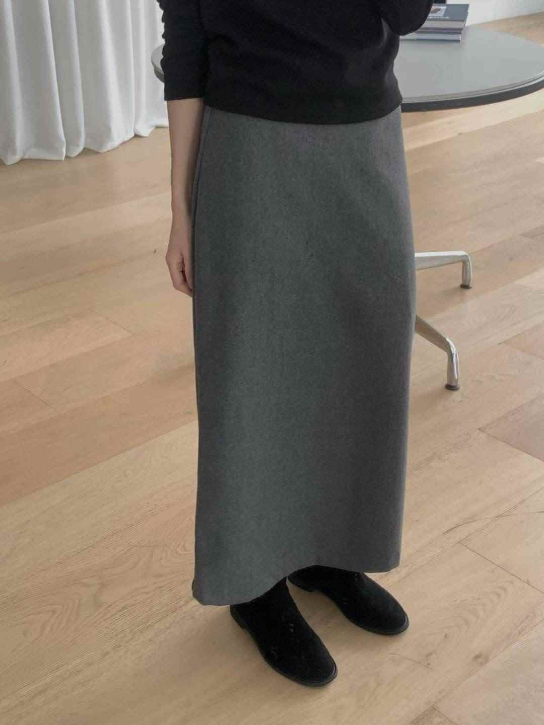 LIBRE韓國直郵女士新品推薦人氣時尚休閑熱賣25秋冬長裙羊毛HAY KNOCK長裙