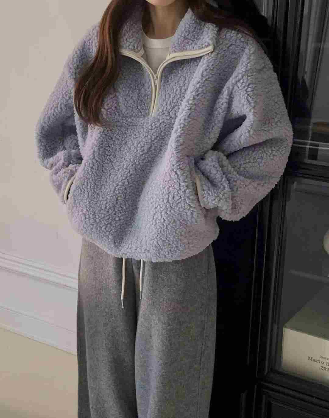 LIBRE韓國代購女裝新品人氣休閑推薦熱賣25秋冬職業衛衣拉鏈HAY KNOCK衛衣