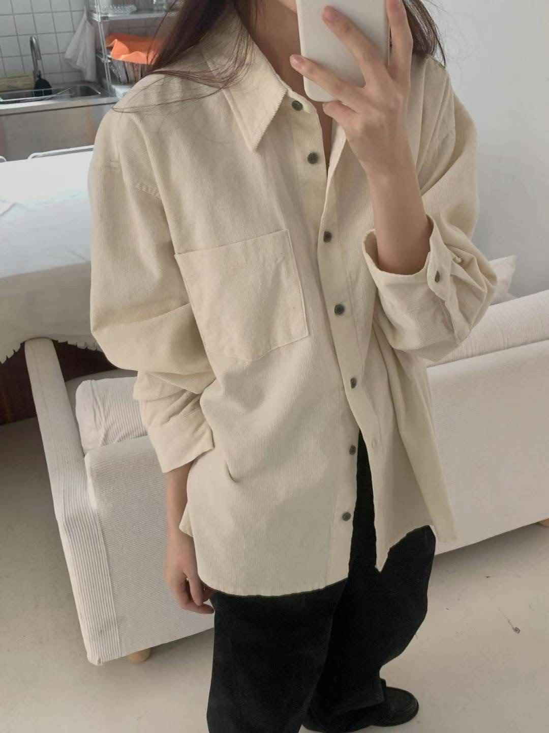 LIBRE韓國直郵女裝新款人氣熱賣職業時尚推薦25秋冬襯衫蕾絲衫HAY KNOCK襯衫/蕾絲衫